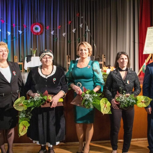 Városi Humánsegítő és Szociális Szolgálat | Városi elismerést vehetett át intézményünk igazgatóhelyettese, Schäffer Mártonné Egy díjátadó díjazottjai.